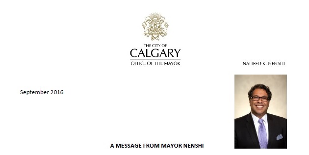 A message from Mayor Nensh